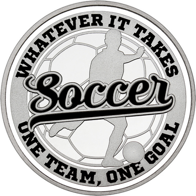 Black "Soccer" with White Outer Circular Borders